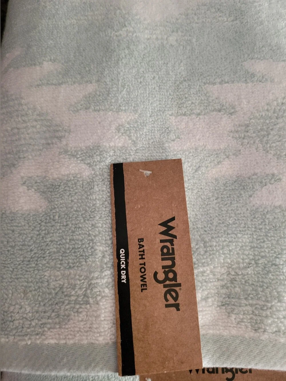 NEW Wrangler Canyon Ranch Blue Mint & White 1 Set Of 2 Hand Towels 2 Bath‎ Towel